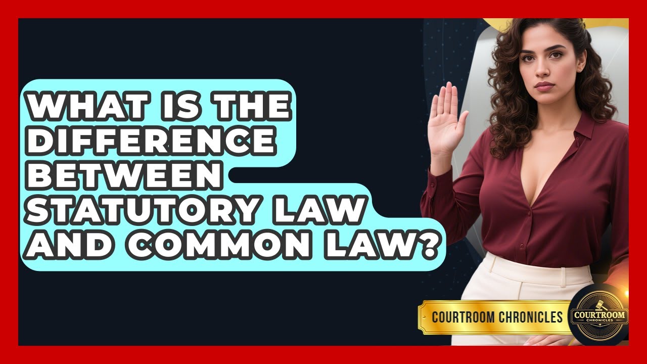 What Is The Difference Between Statutory Law And Common Law? - Courtroom Chronicles