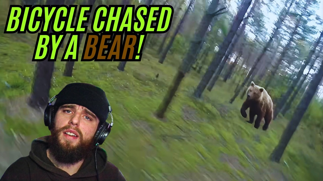 SH*T HIS PANTS! Bear Attack, Man is trying to run away from an attacking Bear: GoPro *REACTION*