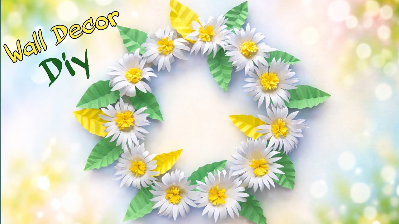 Wall Decor DIY | Easy Paper Flower Wreath for Home |