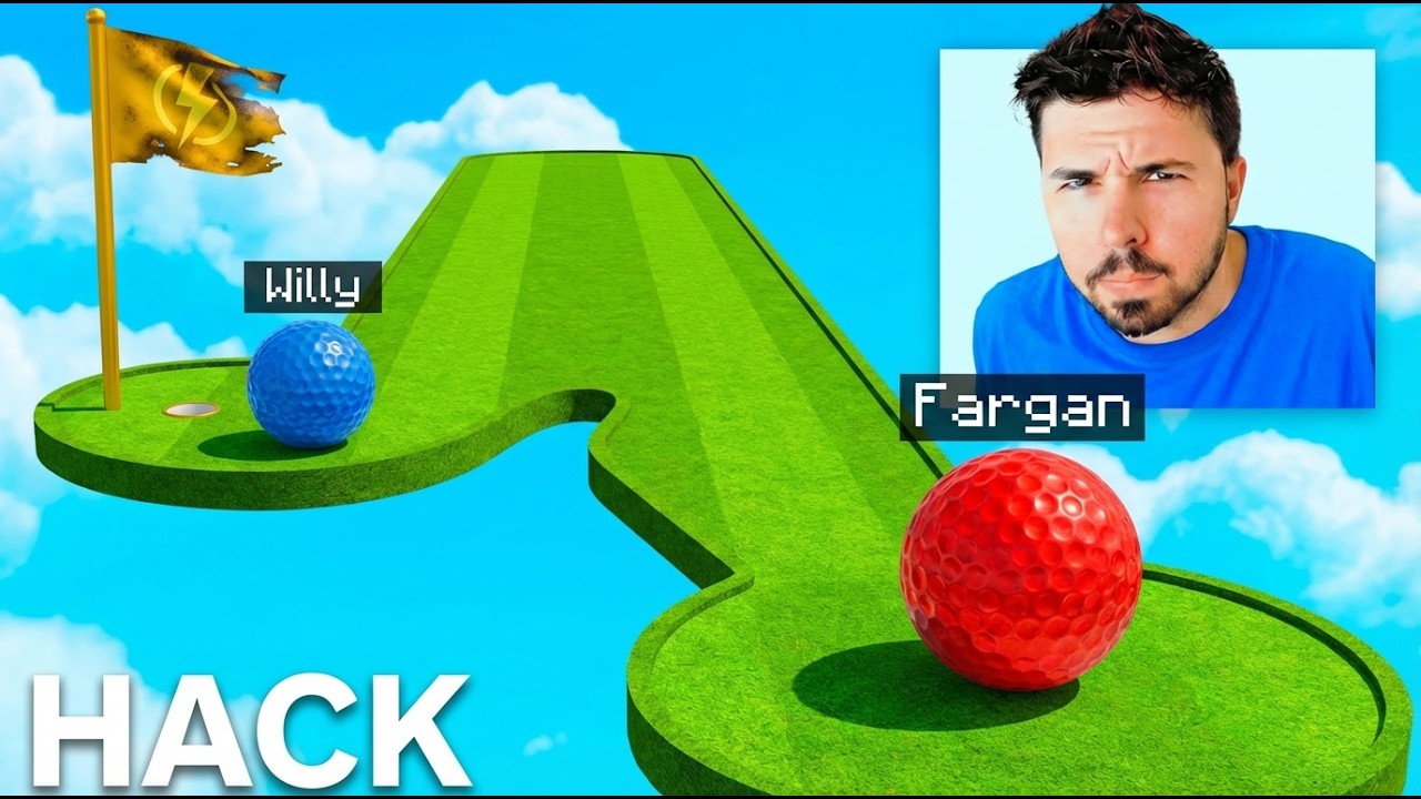 Fargan se enfada muchisimo... no sabe ganar en golf it
