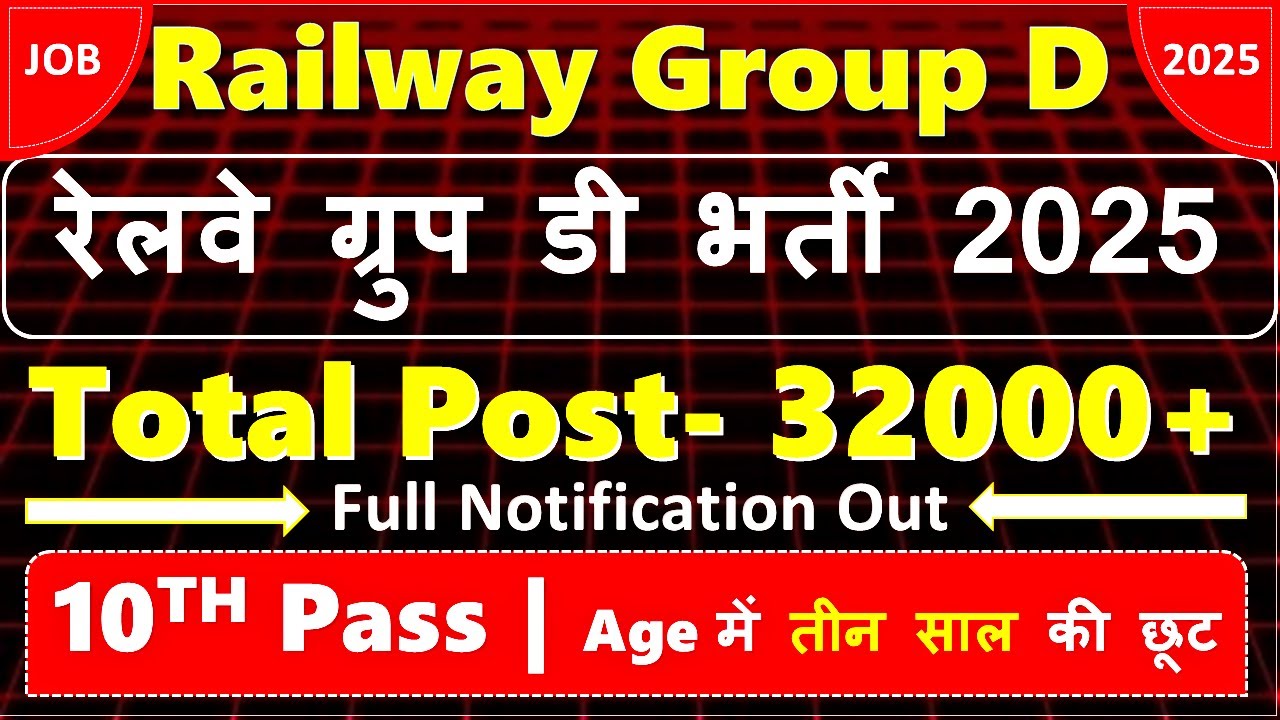 Railway Group D Recruitment 2025  | Railway Vacancy 2025 | 10Th Pass | #TheJobTalks #rrbgroupd