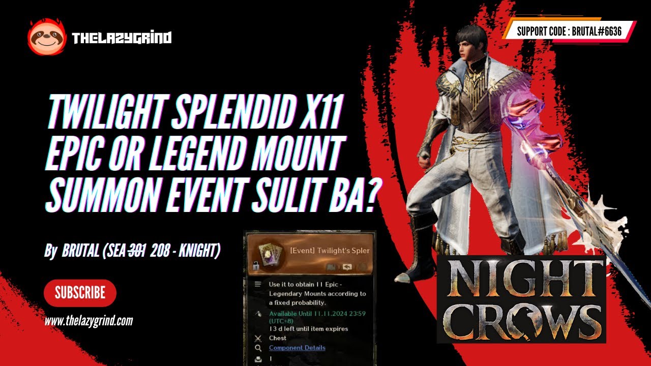 Twilight Splendid x11 Epic or Legend Mount Summon Event Sulit Ba?