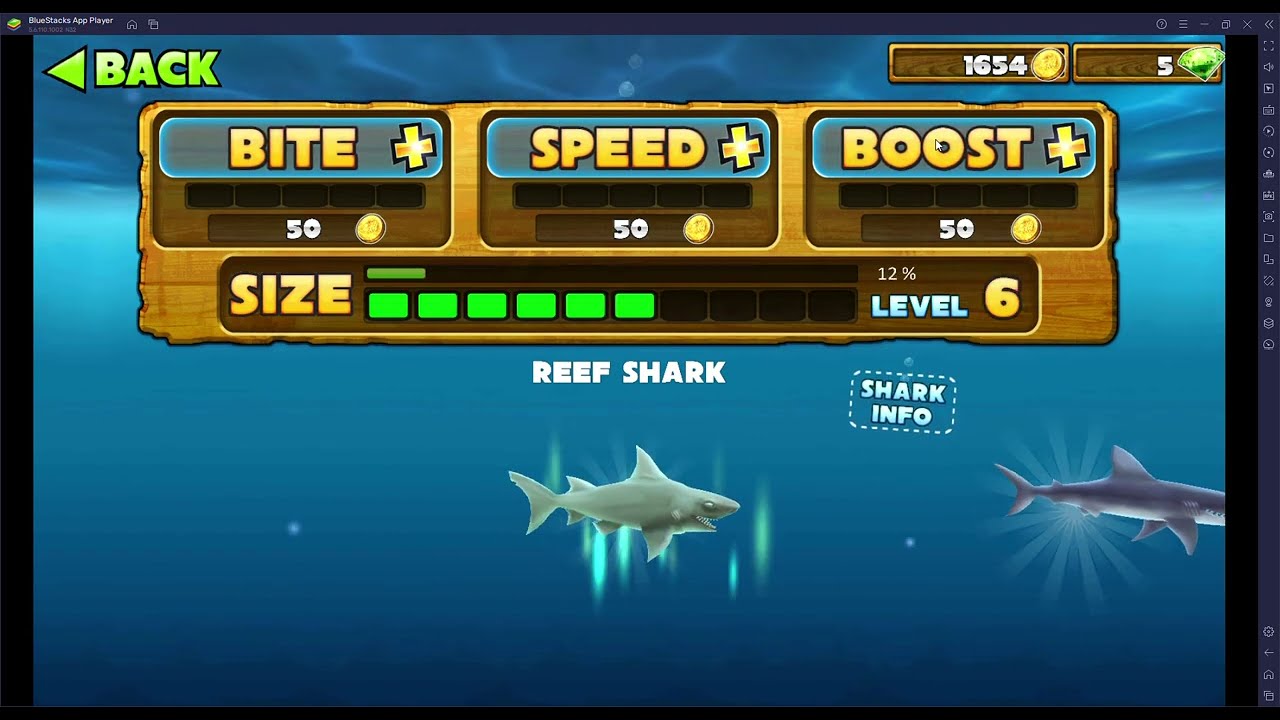 Playing an Old Version of Hungry Shark Evolution: Reef Shark Gameplay (version 1.3.5)