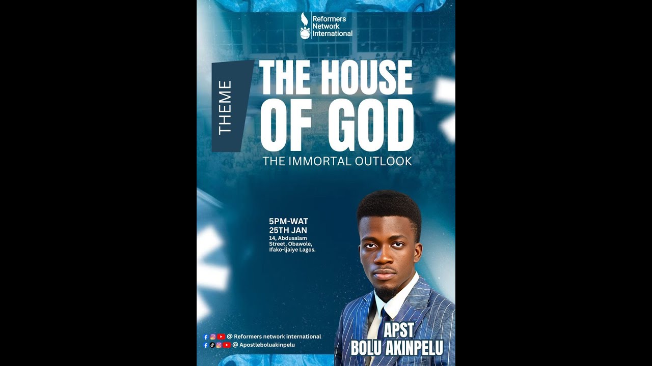 THE HOUSE OF GOD || BOLU AKINPELU || 25-01-2026