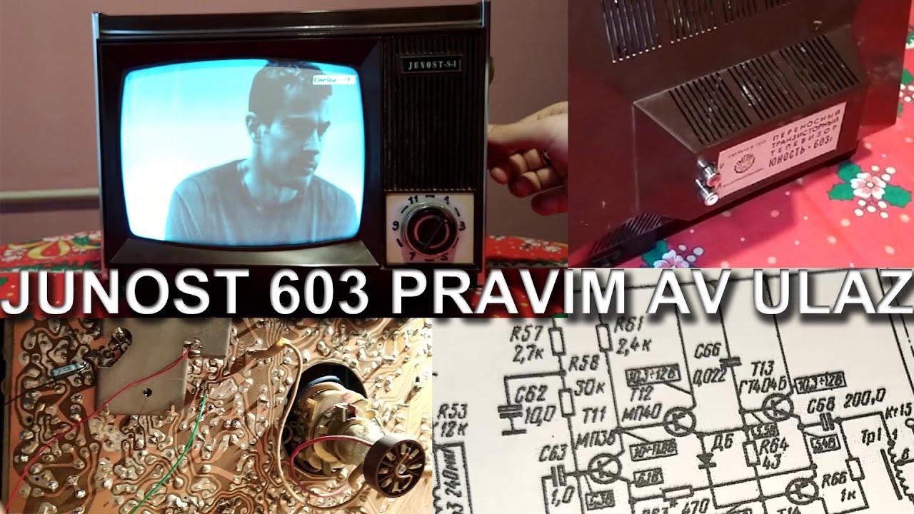 Popravka televizora - Junost 603 / Юность 603 - pravim AV ulaz