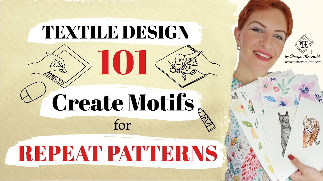 How to begin in surface design - create motifs for repeating patterns
