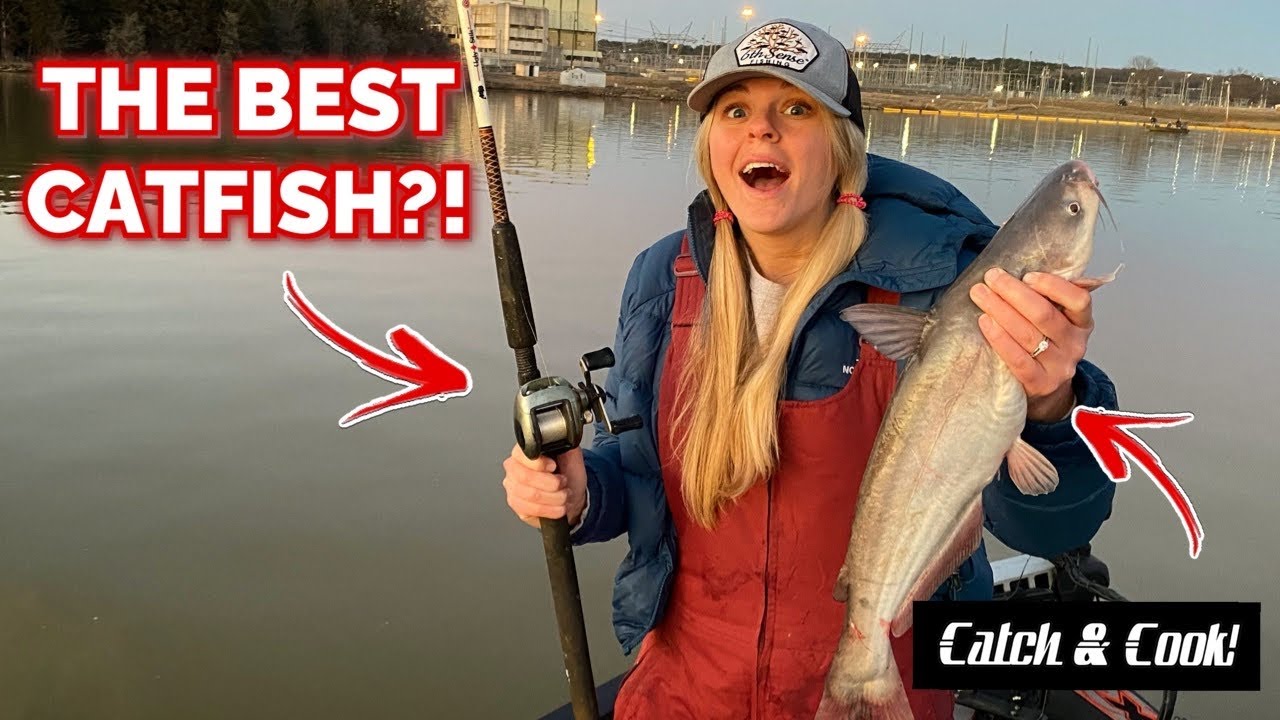 Can She Catch a CATFISH DINNER in ONE HOUR?!?! -- SPICY CATCH & COOK!