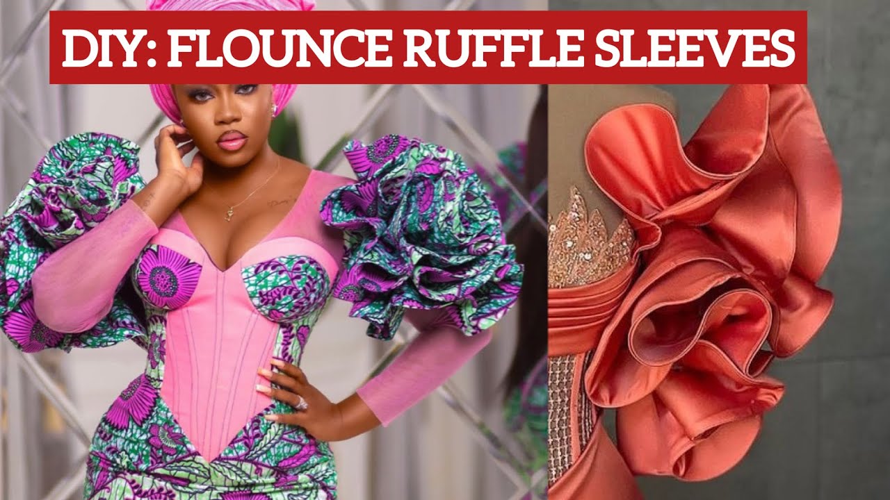 How to Cut and sew A Flounce Ruffle Puff Sleeves.