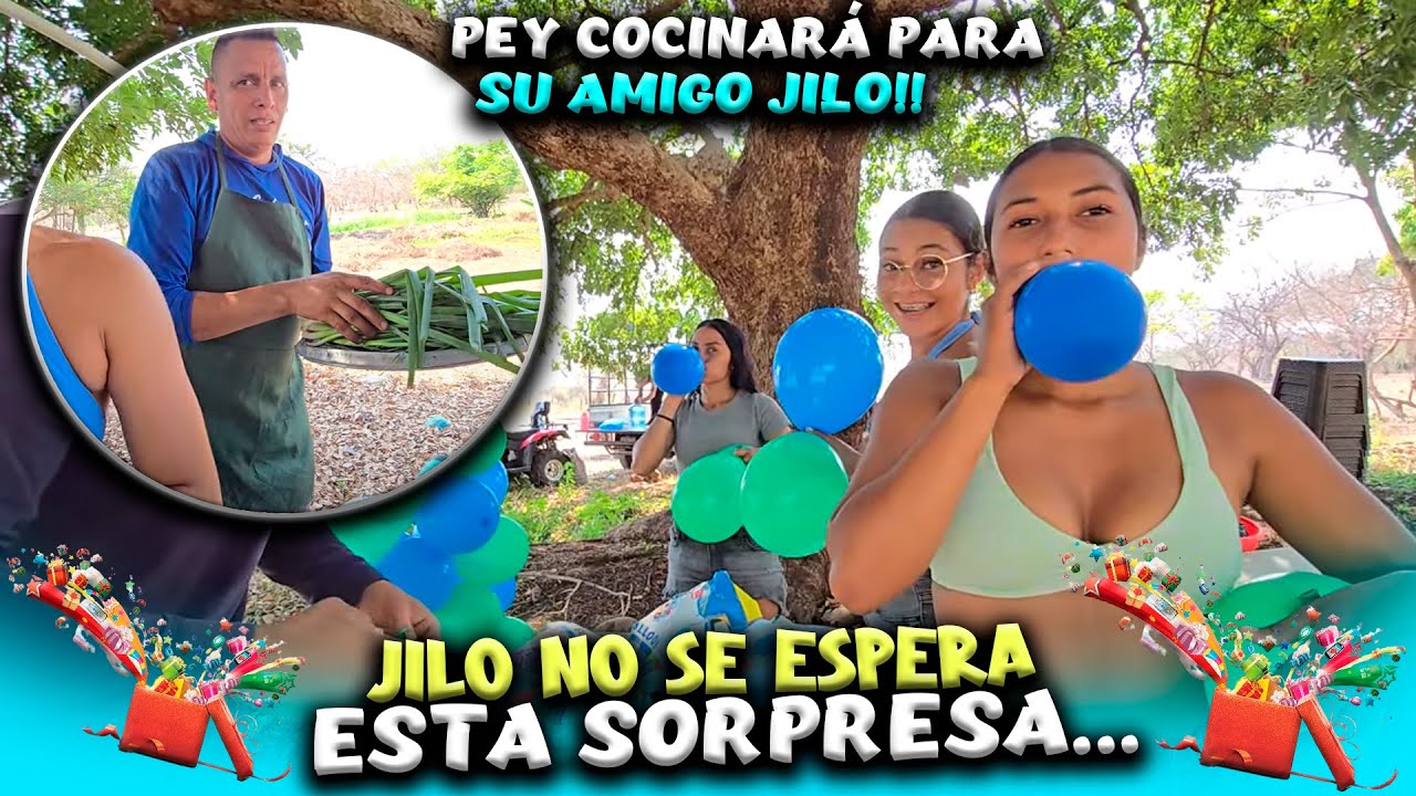 La plaga le está preparando una fiesta SORPRESA a Jilo. Pey sera el encargado de la carnita asada.