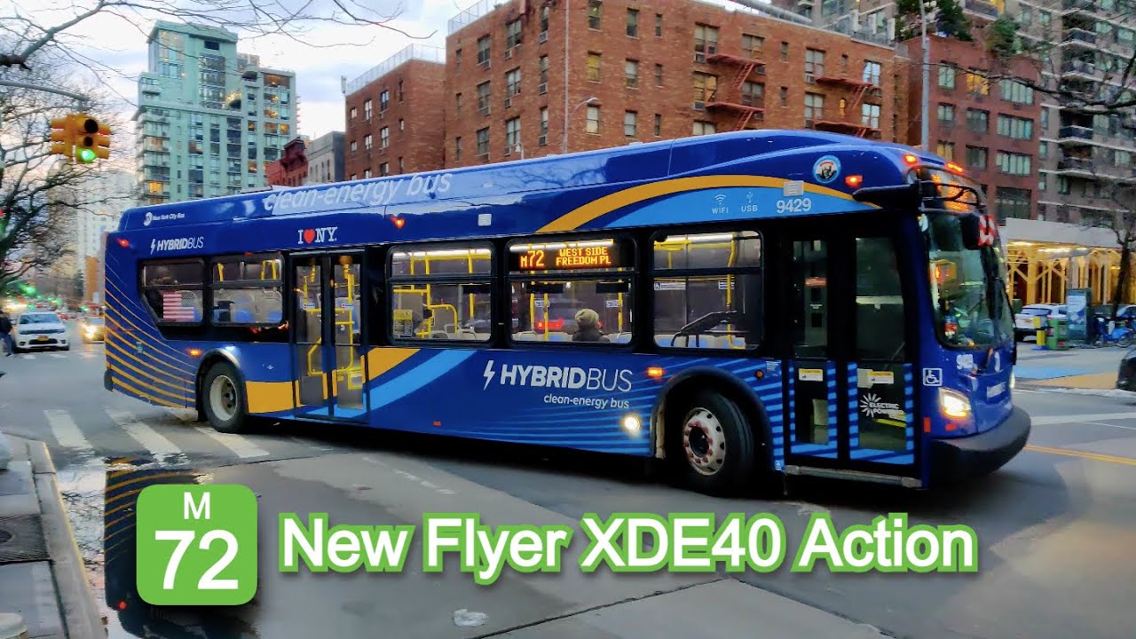 MTA NYCT: 2021-2022 New Flyer XDE40 Action on the M72 Bus Route