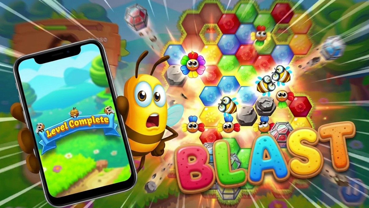 Fast Bee Brilliant Blast Gameplay! 38 Minutes of Fun Puzzles & Combos