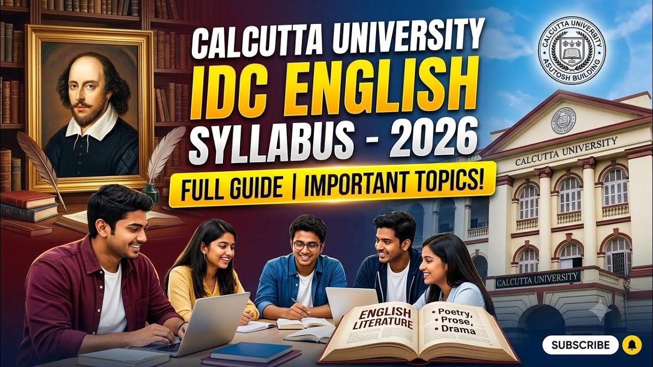 Calcutta University IDC English Syllabus || 1st, 2nd & 3rd Semester || Complete Guide 2026 ||