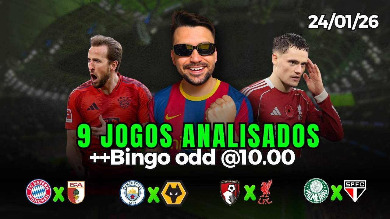 PALPITES E APOSTAS DE FUTEBOL PARA HOJE 24 01 2026 + BILHETE PRONTO (S&Aacute;BADO)
