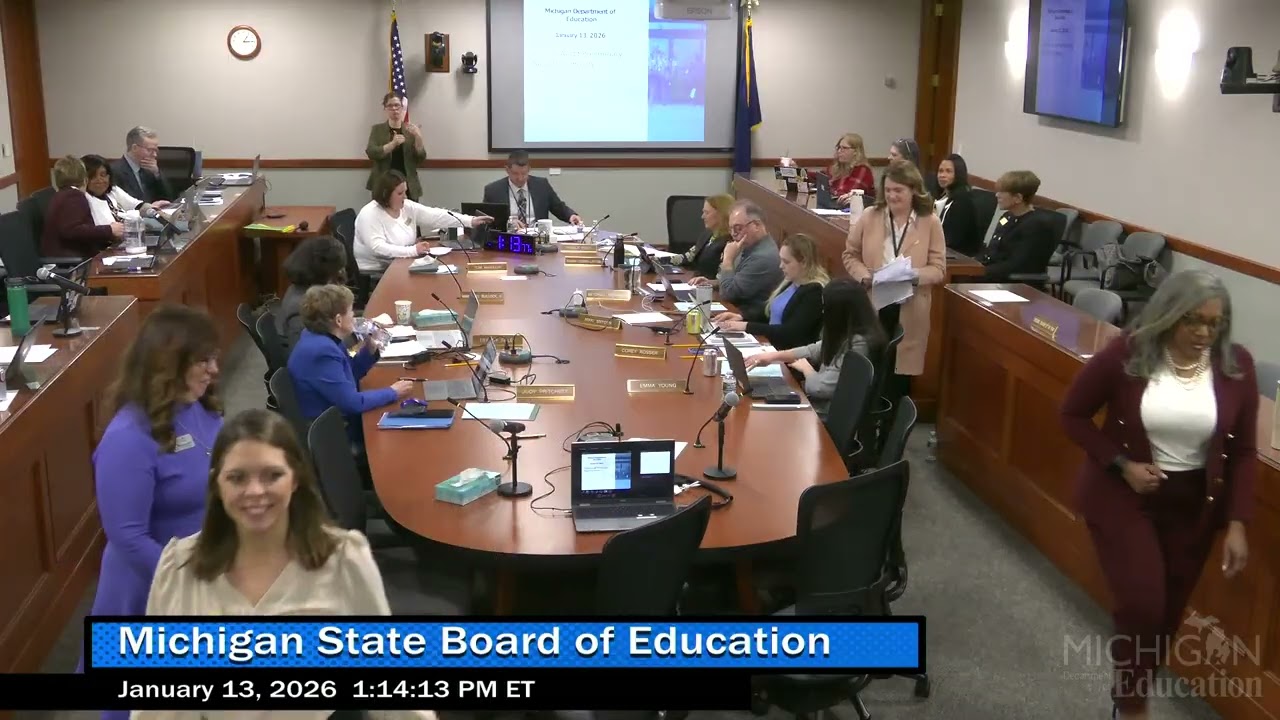 Michigan State Board of Education Meeting for January 13, 2026 - Afternoon Session