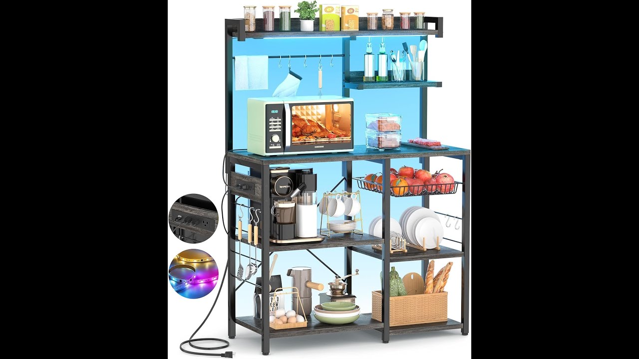 Обзор кухонной полки Aheaplus с корзиной и крючками — плюсы и минусы — стеллаж для выпечки с розе...