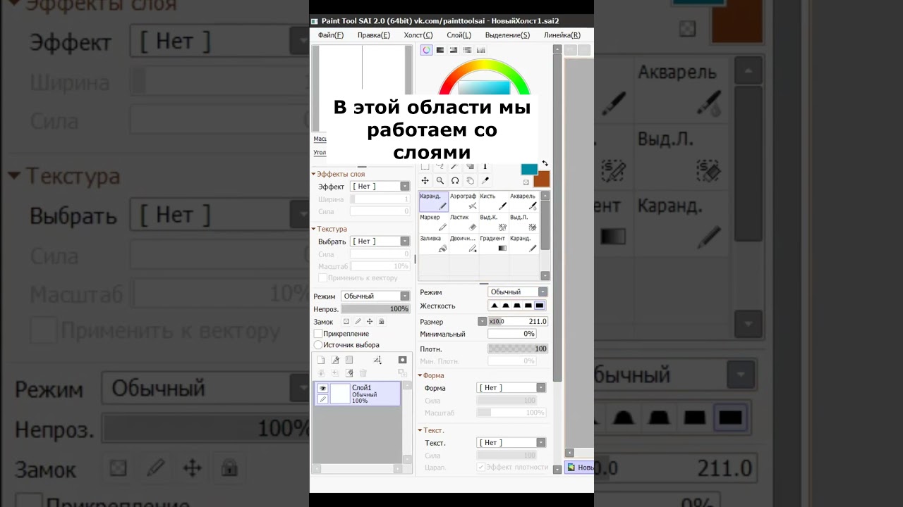PAINT TOOL SAI 2.0 | Как прикреплять слои? | Часть 1  #sai #урок #онлайн #школа #видео