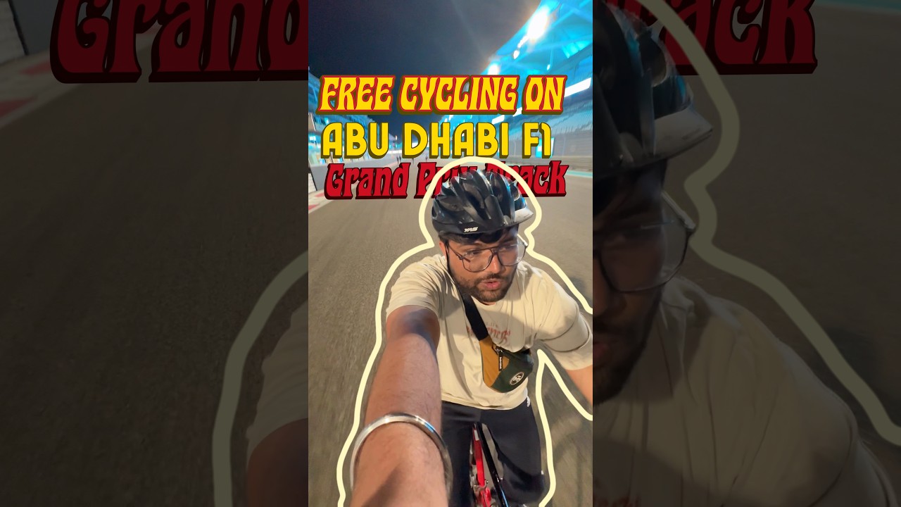 Free Cycling On Abu Dhabi F1 Racing Track | Things to do in UAE 🇦🇪
