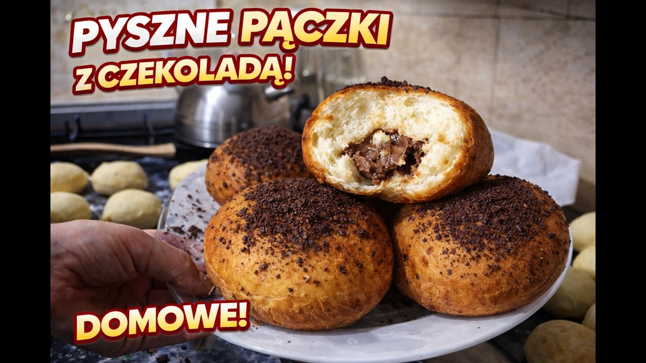 Prosty przepis na domowe pączki z czekoladą krok po kroku