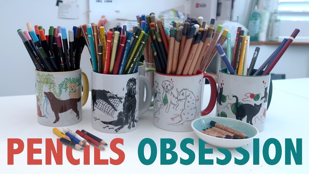 ALL my COLOUR PENCILS brands and how I use them for mixed media art