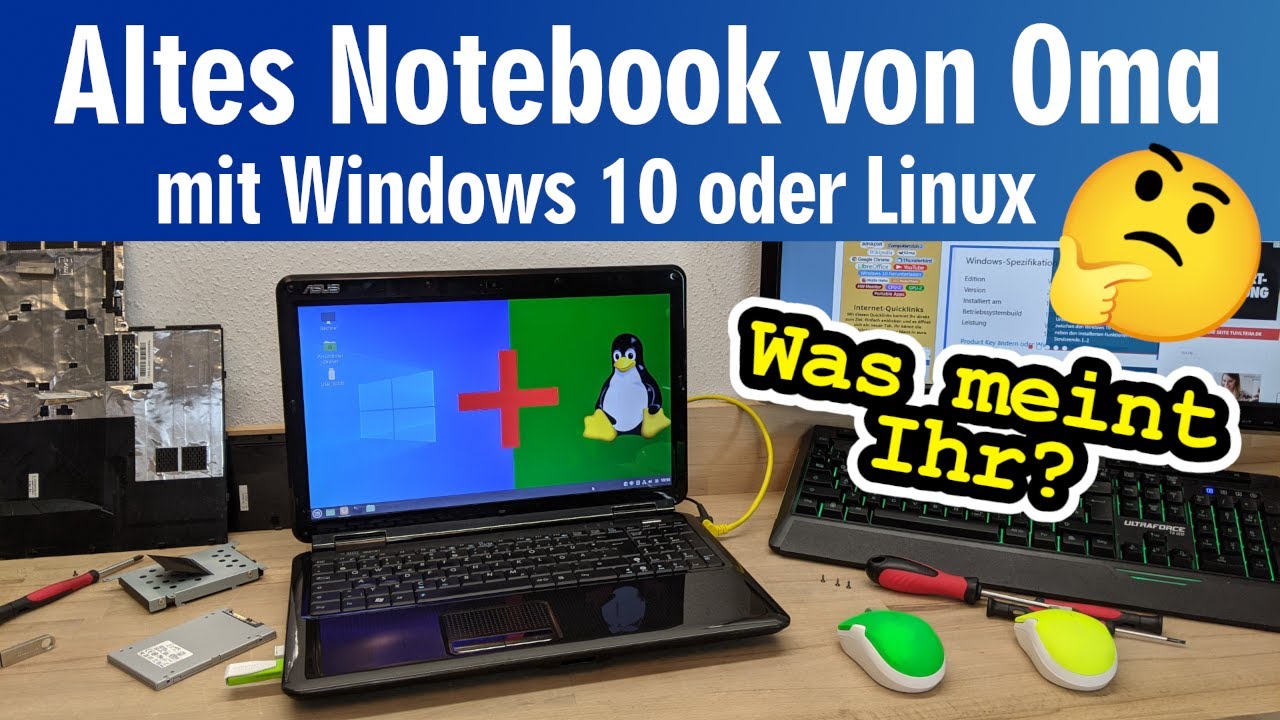 Бабушкин старый ноутбук с Windows 10 или Linux 🤔 Как вы думаете?