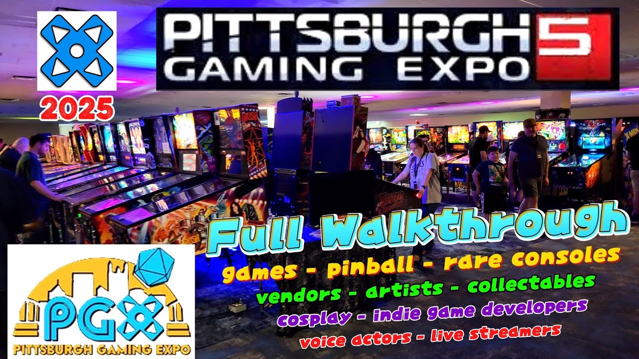 Pittsburgh Gaming Expo 2025 | Full Walkthrough | Retro Games - Pinball - Cosplay -  Collectibles