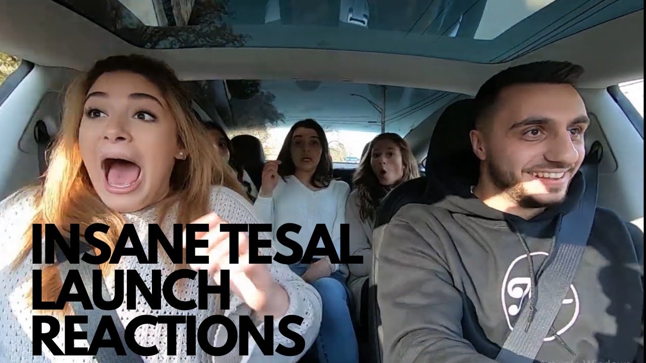INSANE TESLA LAUNCH REACTION FROM LADIES (PART1)