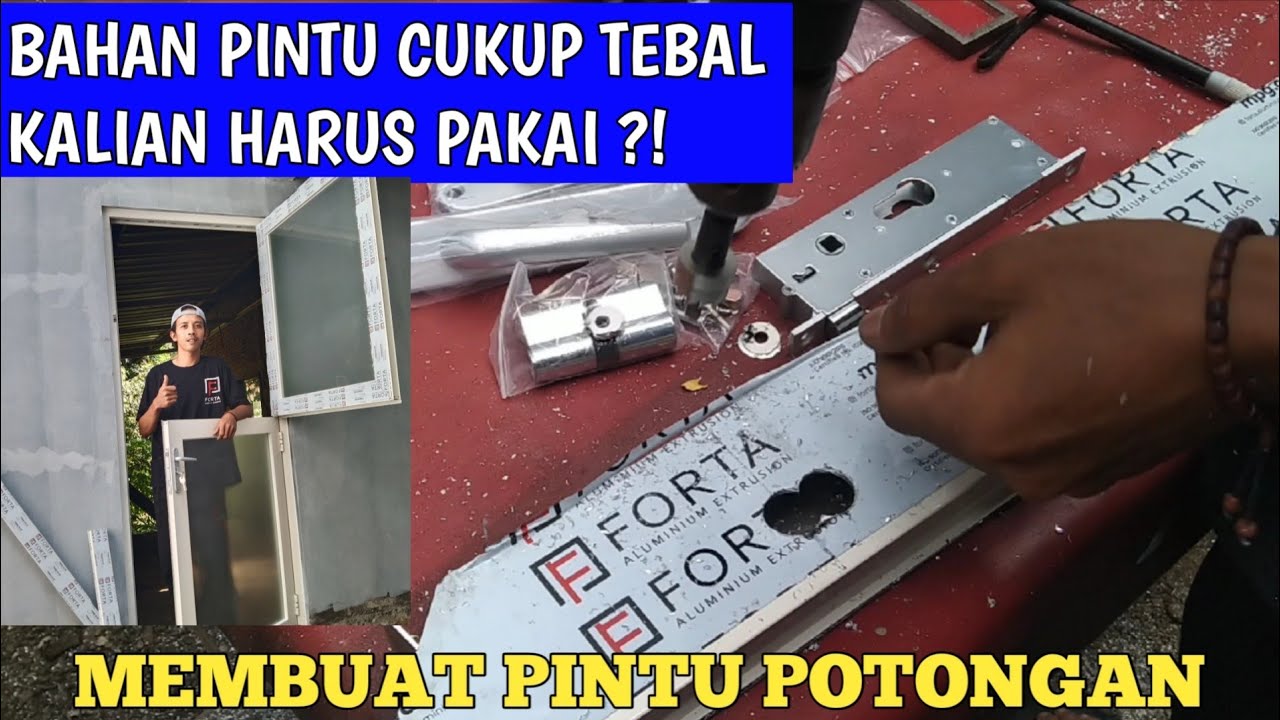 CARA MEMBUAT PINTU ALUMINIUM POTONGAN | Pintu Aluminium