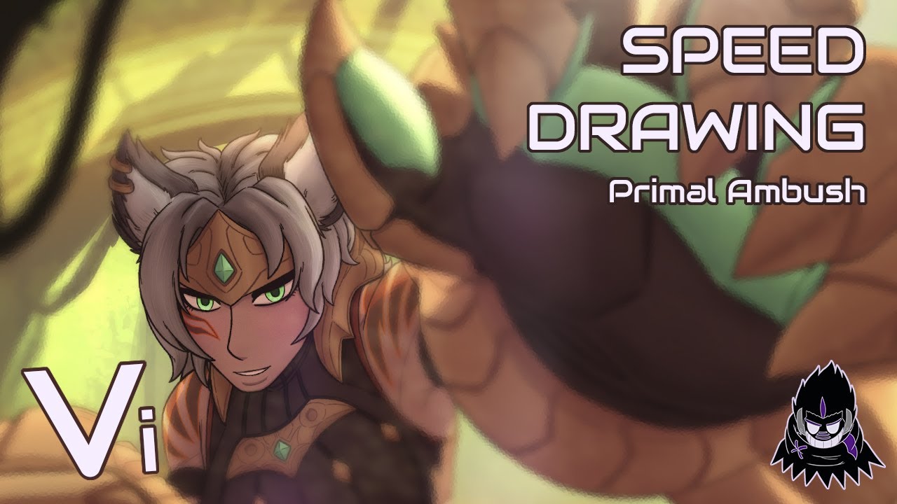 Vi Primal Ambush | Speed Drawing - Speed Art | League of Legends | Jungle exploration