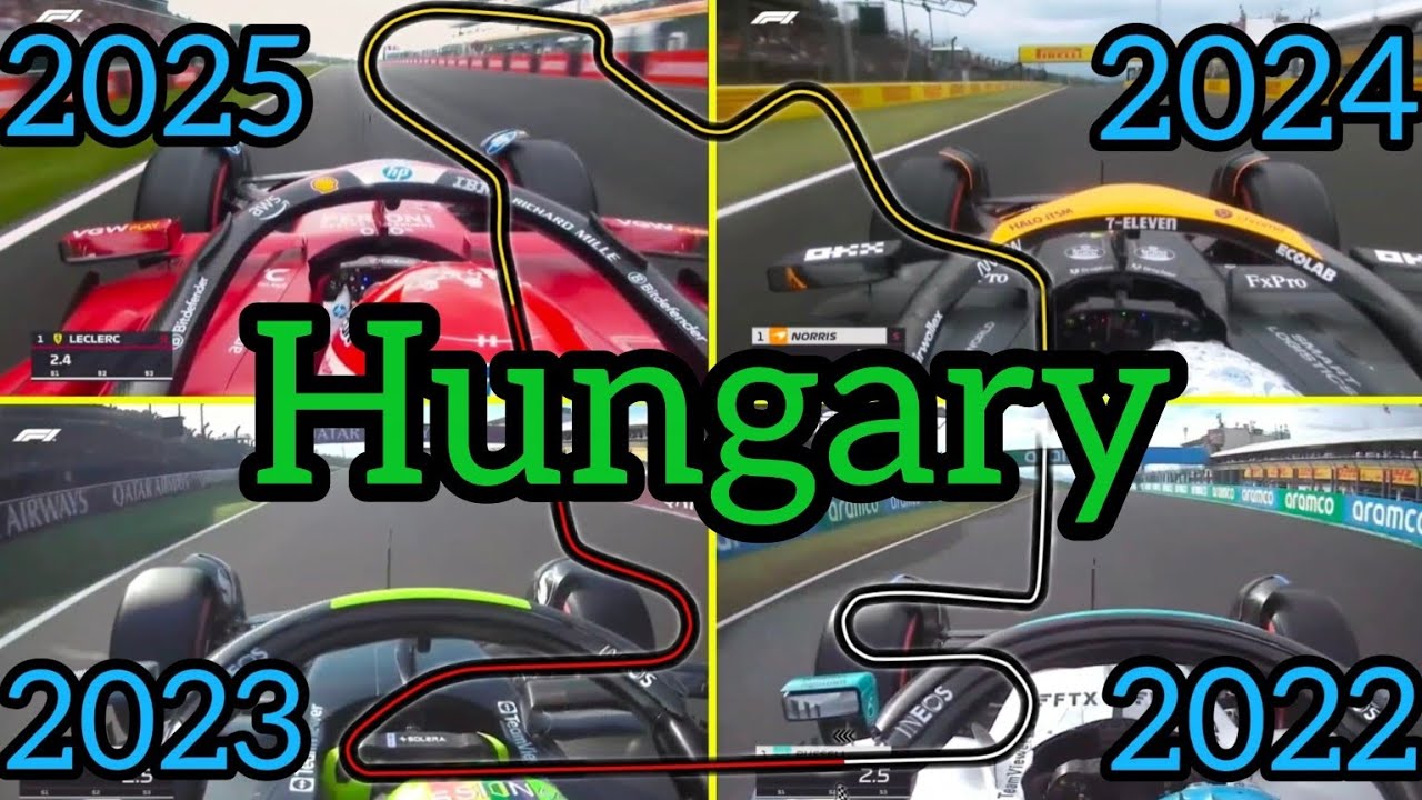 F1.   GP. Hungary. Pole position 2022-2025 (Leclerc. Norris. Russell. Hamilton)