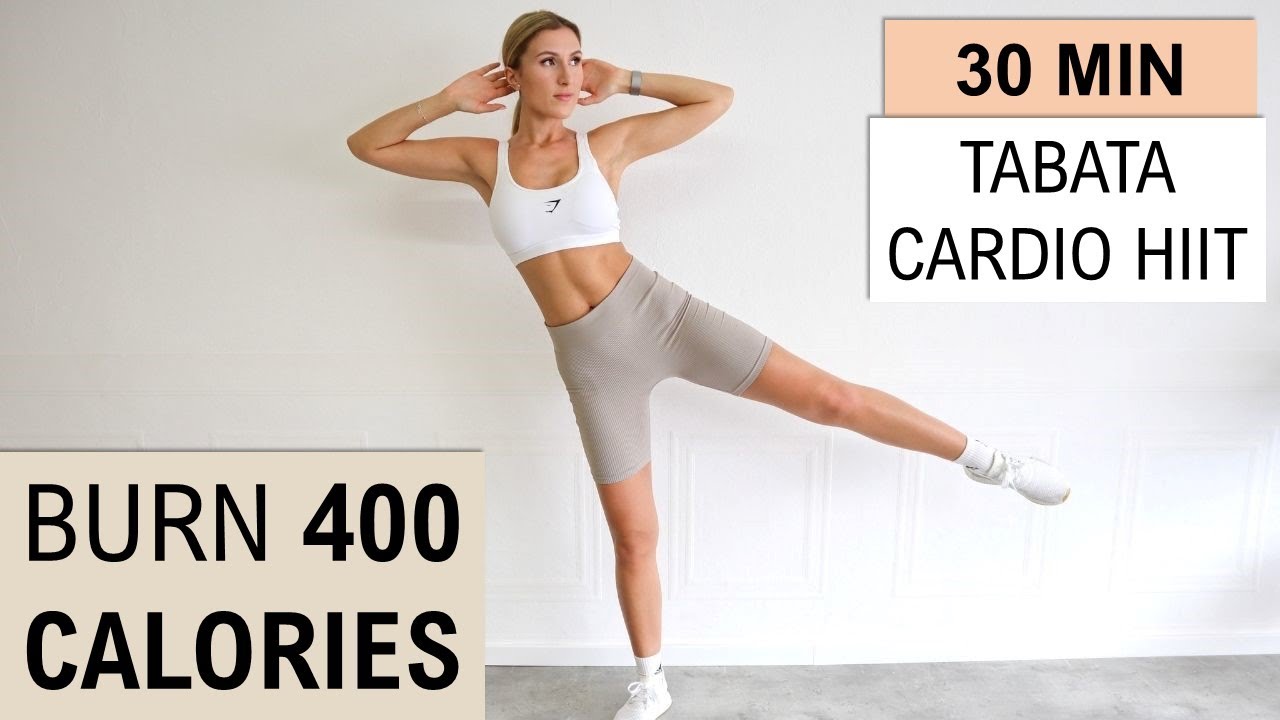 30 Min Tabata Cardio HIIT Workout | Burn 400 Calories | Motivating| Intense Full Body |No Equipment