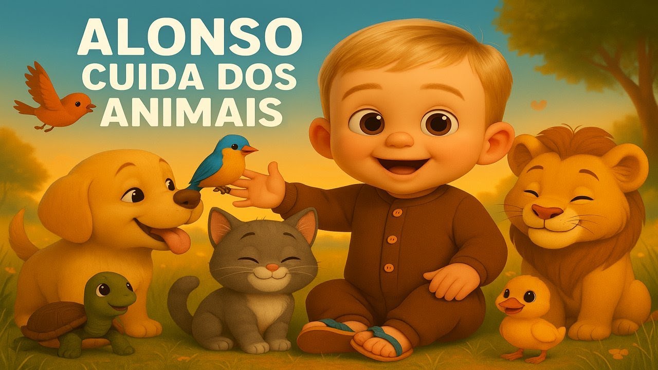 Alonso Cuida dos Animais | Can&ccedil;&atilde;o Infantil Encantadora 🐾🎶