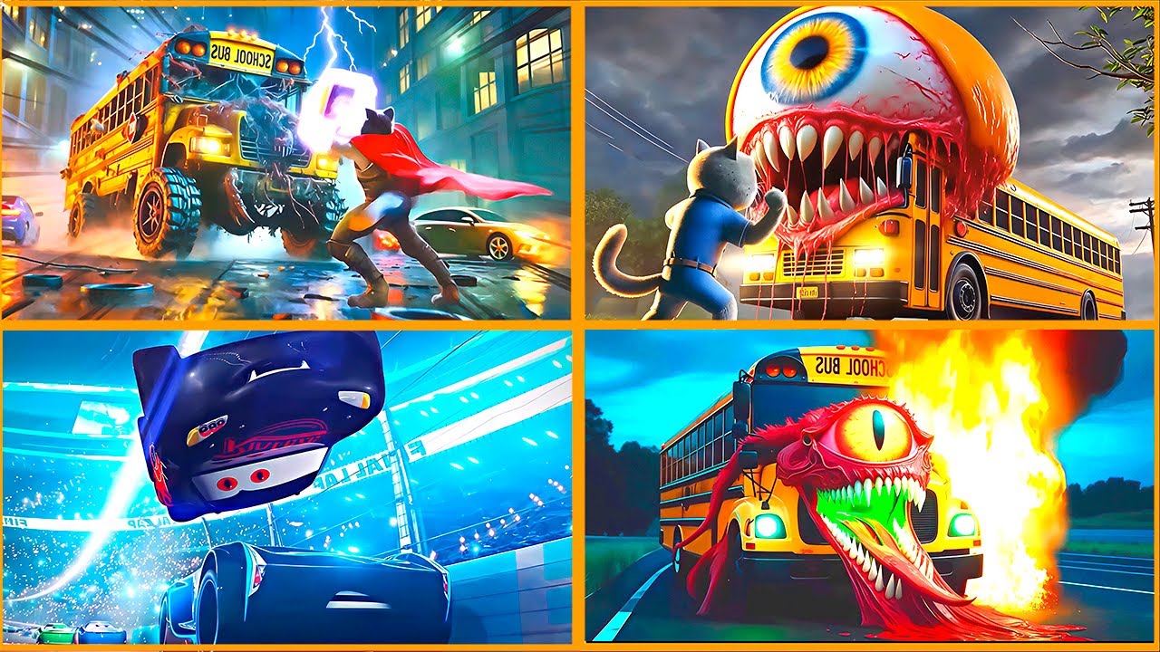 🚌😱✨Monster School Bus Eater &ndash; Coffin Dance 🎶 Tiles Hop (Hard Mode)