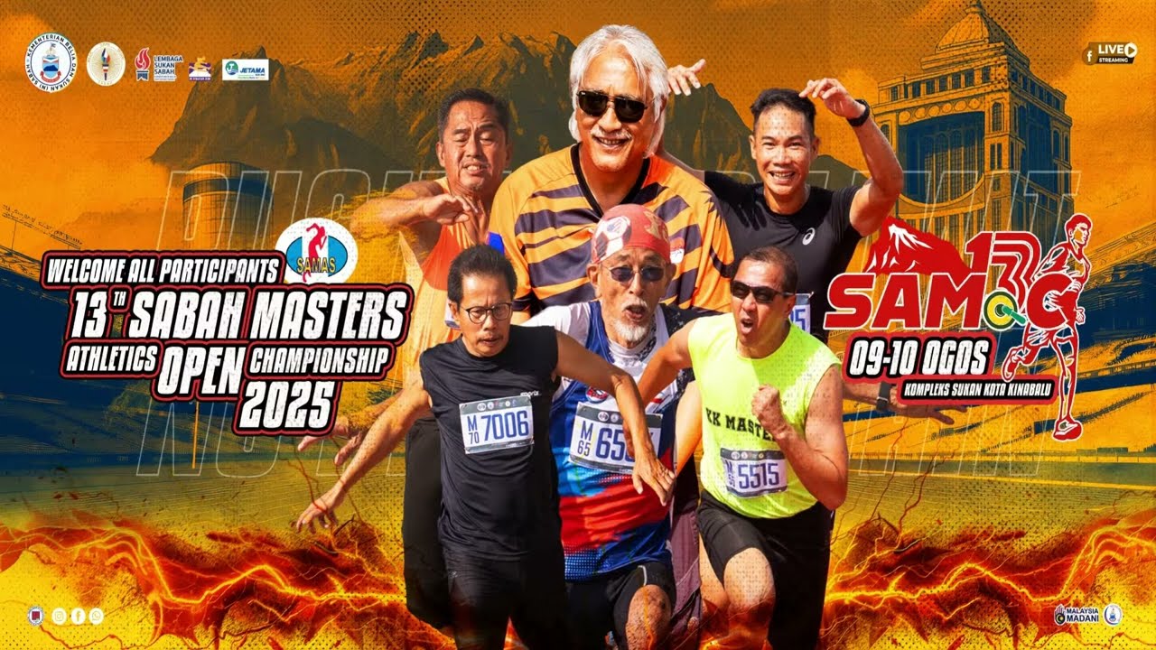 13th Sabah Masters Athletics Open Championship 2025 Day 1 (Evening Session)