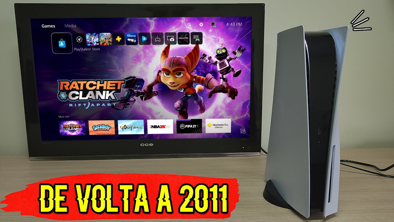 Ligando O PS5 Em Uma Tv Antiga De 2011 720P Será Que Presta?