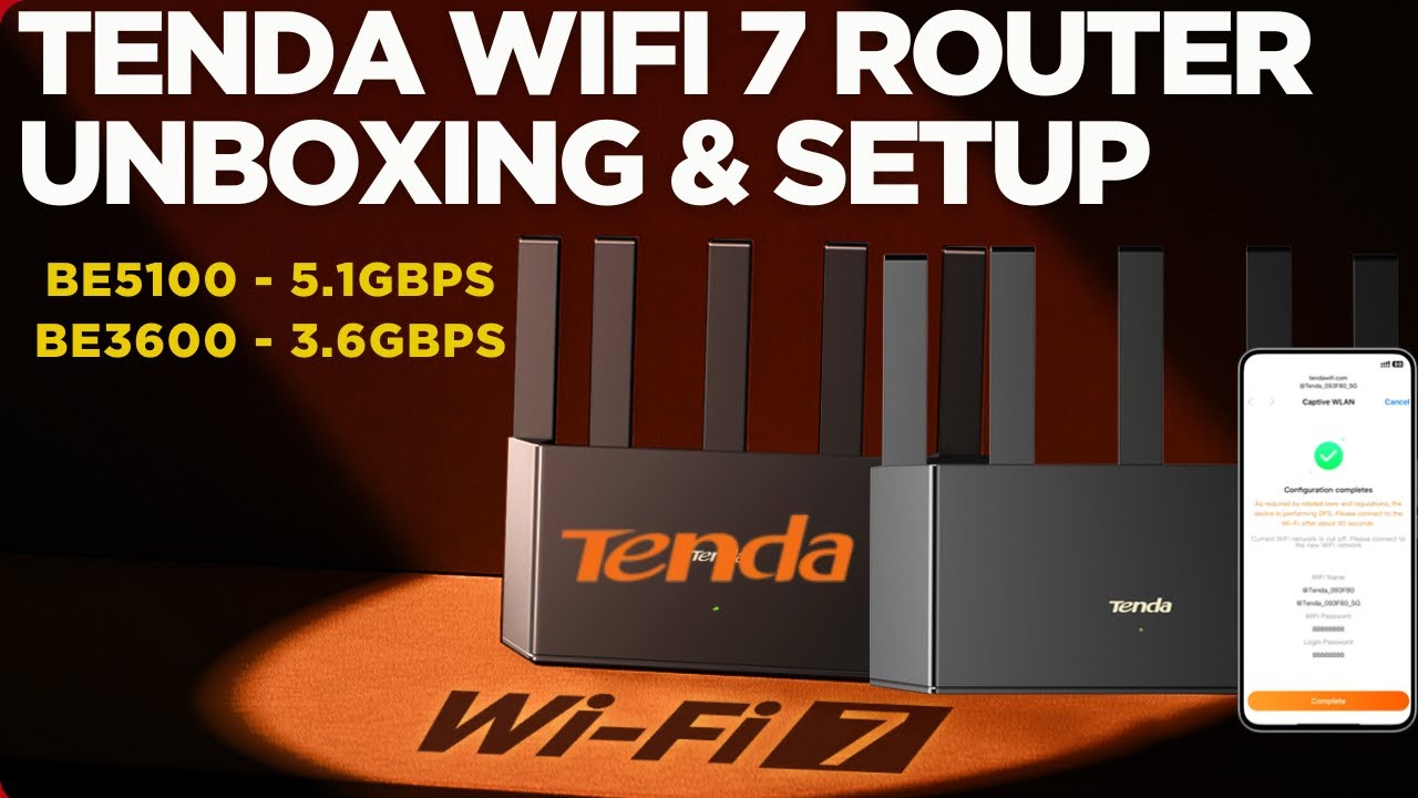 Настройка, распаковка и обзор трехдиапазонного Wi-Fi-маршрутизатора Tenda WiFi 7 | Тенда BE5100 |...