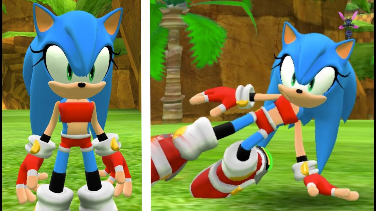 Female Sonic in Sonic World DX
