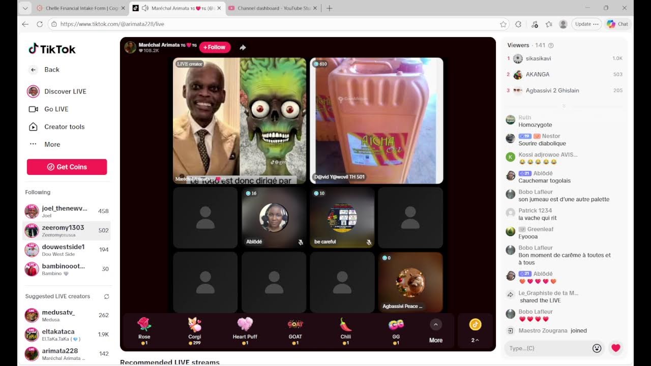 MARECHAL ARIMATA, AYELE ASHLEY, FRANK BODJONA EN LIVE! BOYCOTTONS LES PRODUITS DE MARIAMA BAKO!
