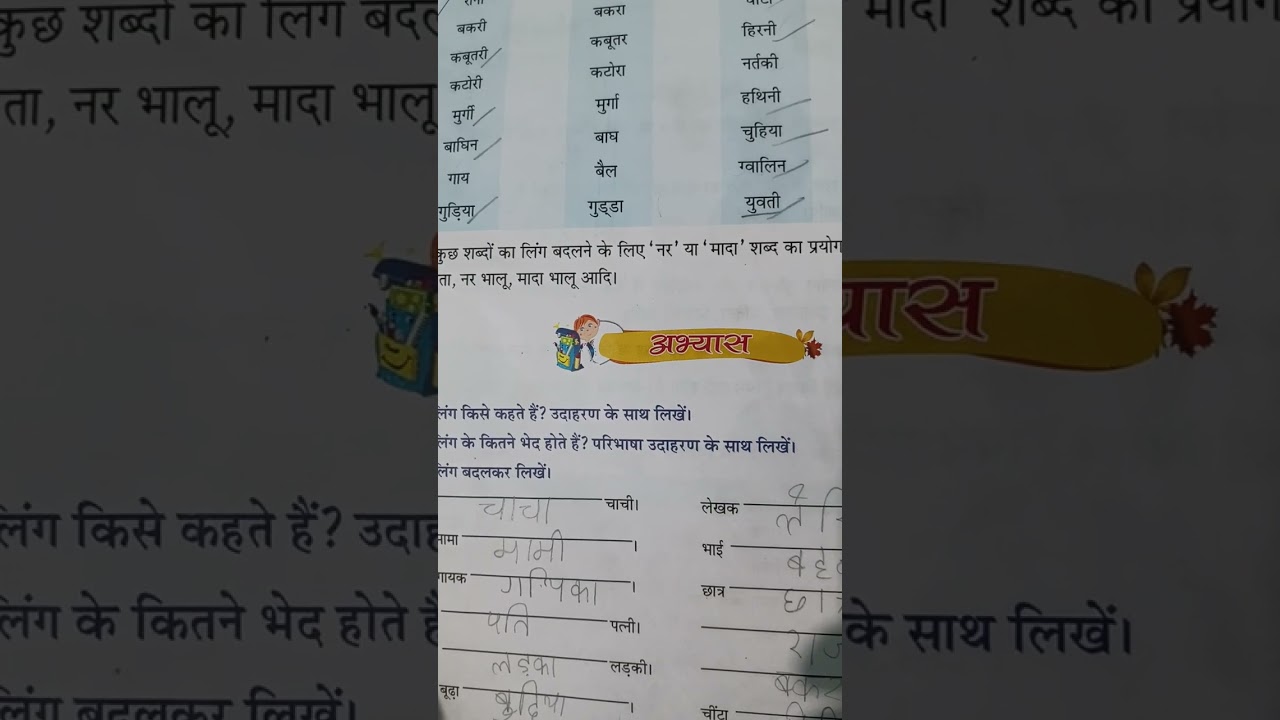#लिंग(Gender) की परिभाषा, भेद, उदाहरण 📚🕊️🖋️🧑‍🤝‍🧑🥰🤗