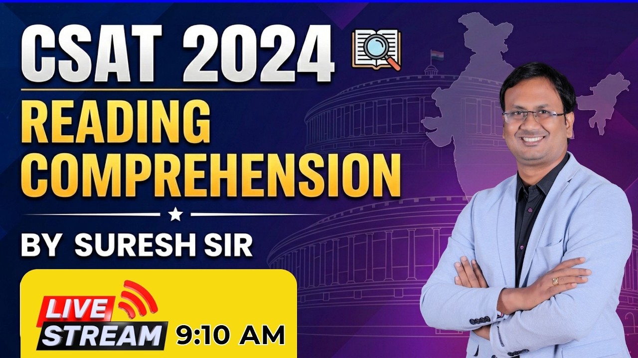 Live : CSAT RC 2024 By Suresh Sir | UPSC | LTX IAS | Vizag |
