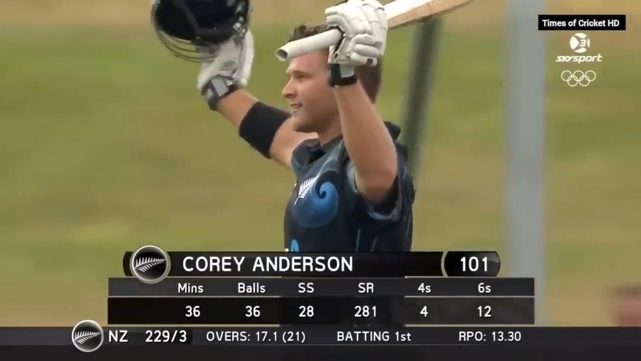 Massacre  From Anderson -😱New Zealand vs West Indies 3rd ODI 2014 at Queenstown