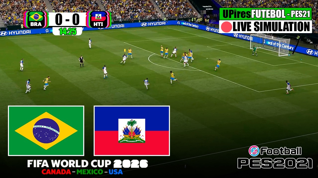 ⚽ BR&Eacute;SIL vs HA&Iuml;TI 🎮 | Coupe du Monde FIFA 2026 | Match complet | Simulation PES