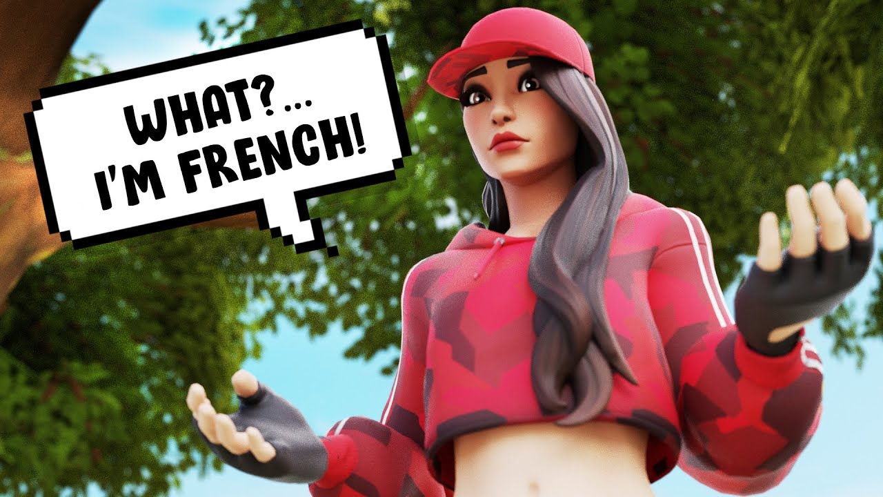 FRENCH GIRL TROLLING! Pretending I don't speak English in Fortnite Random Squads!