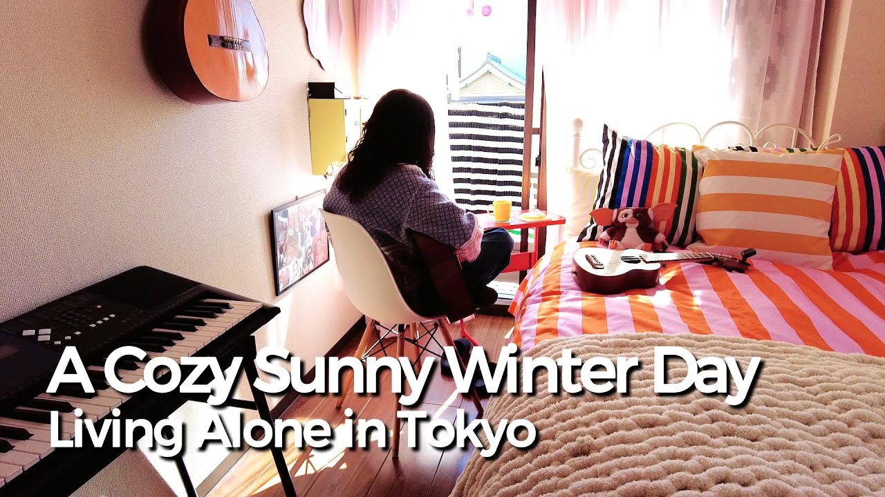 A Cozy Sunny Winter Day in Tokyo 🇯🇵 | Cooking, Laundry, Coffee & Guitar