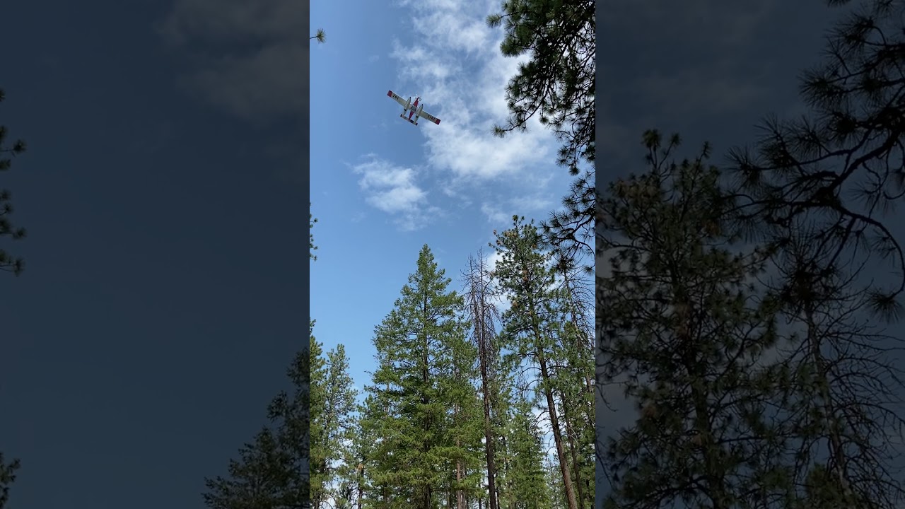 Corkscrew fire scoop planes on Loon Lake