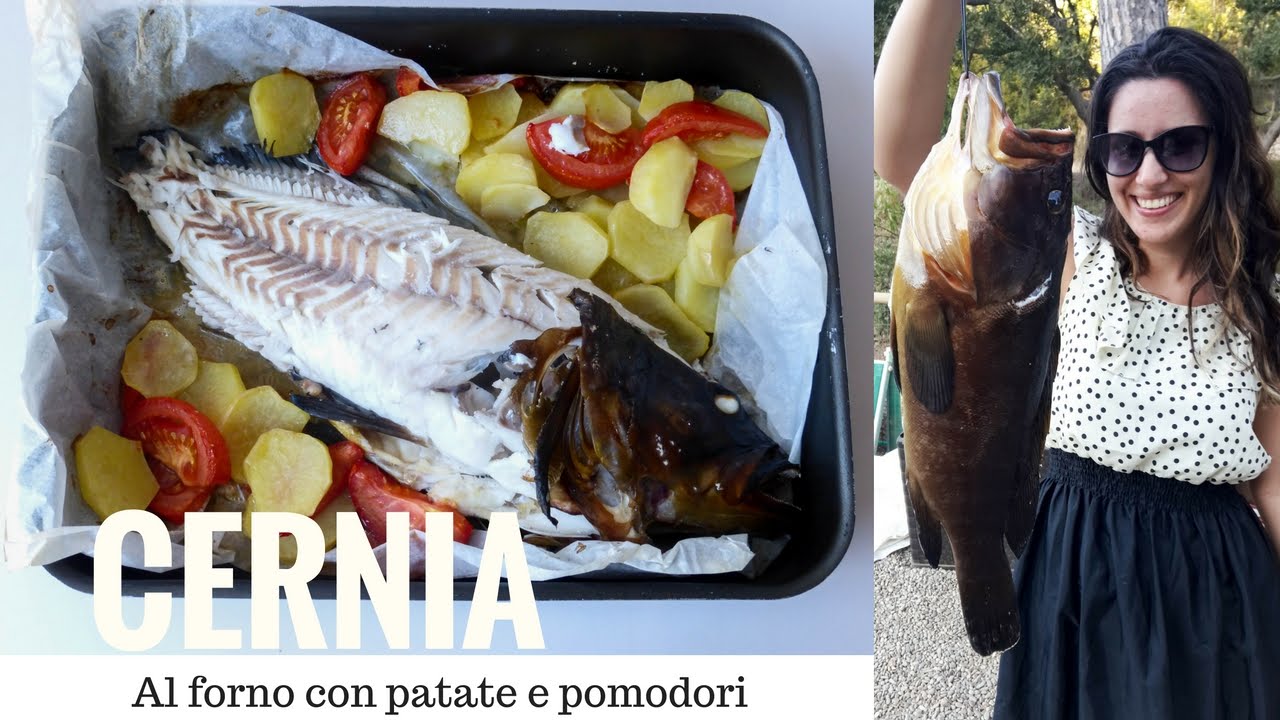 CERNIA AL FORNO con patate e pomodori - RICETTE DI GABRI.IT