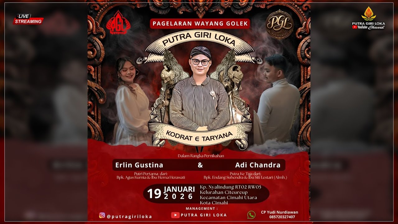 LIVE WAYANG GOLEK PUTRA GIRI LOKA, DALANG KODRAT E TARYANA, CIMAHI 19 JANUARI 2026