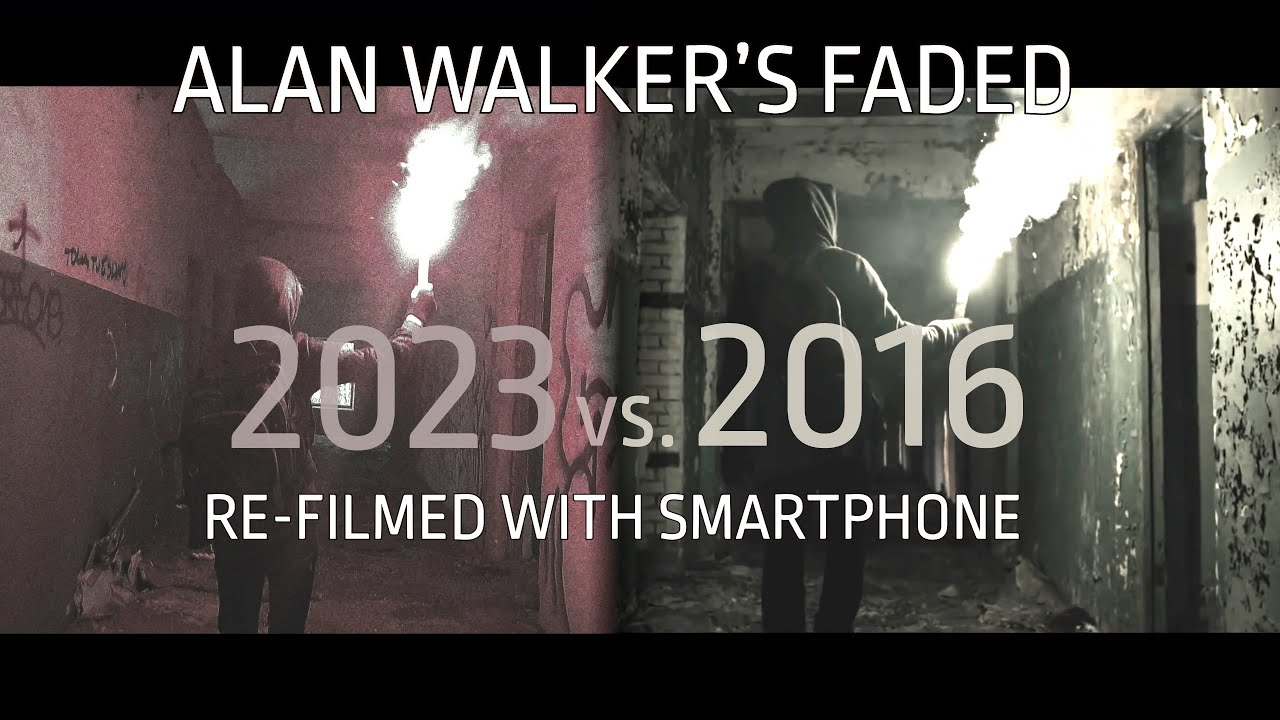 Alan Walker - Faded REMAKE : filmed with smartphone! Side-by-side comparison with the original video