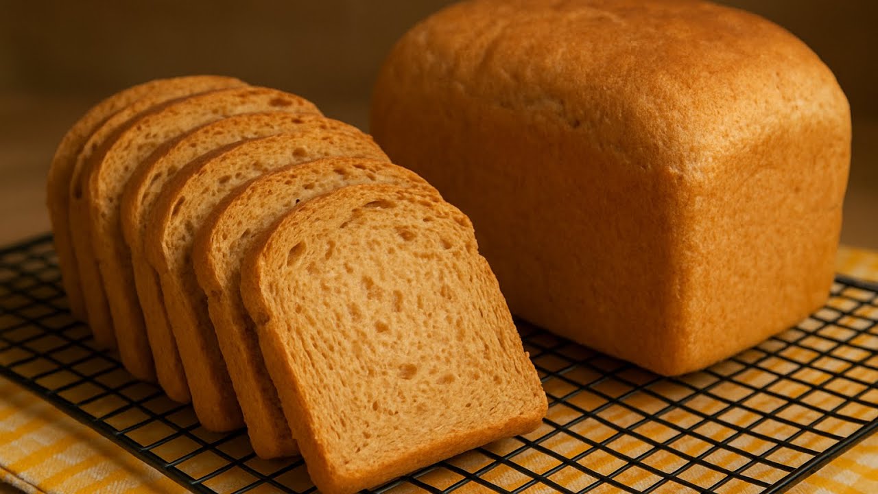 أسهل خبز توست صحي بالخميرة الطبيعية | Healthy Whole Wheat Sourdough Bread🍞