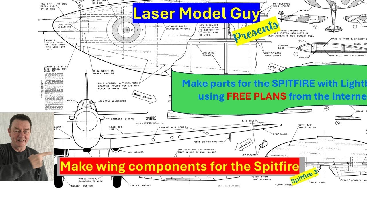 How to make perfect parts for a classic balsa SPITFIRE - The wings (spitfire 3)