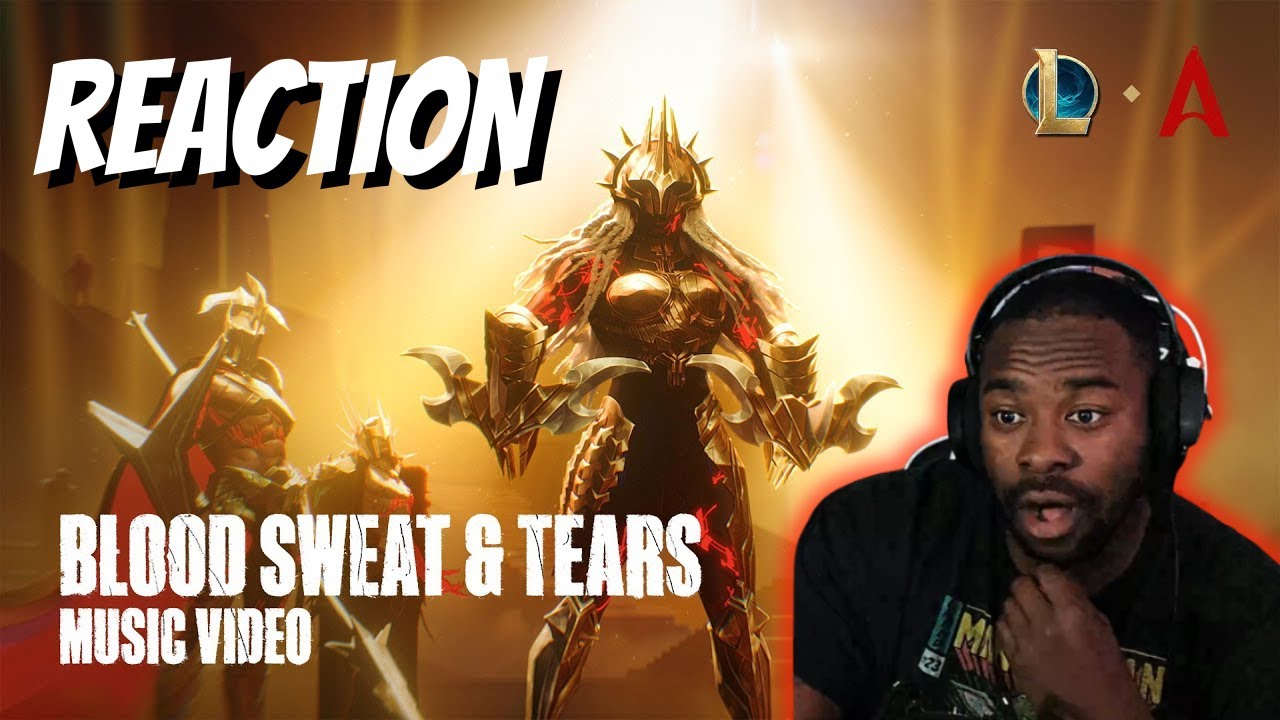 Blood Sweat Tears  Official Music Video   League of Legends REACTION